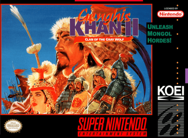 Genghis Khan II : Clan of the Gray Wolf - Super Nintendo Entertainment System