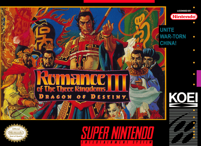 Romance of the Three Kingdoms III : Dragon of Destiny - Super Nintendo Entertainment System