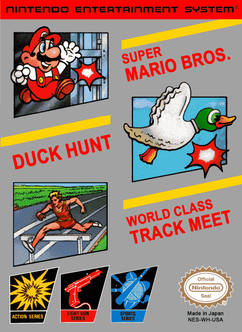 Super Mario Bros. + Duck Hunt + World Class Track Meet - Nintendo Entertainment System