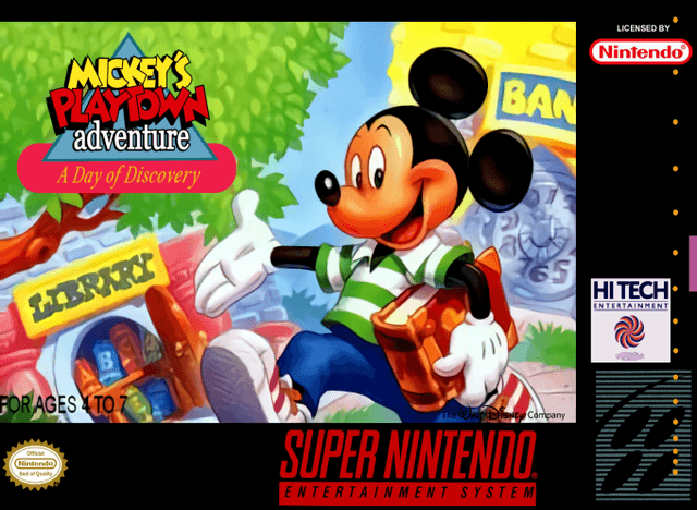Mickey's Playtown Adventure : A Day of Discovery! - Super Nintendo Entertainment System