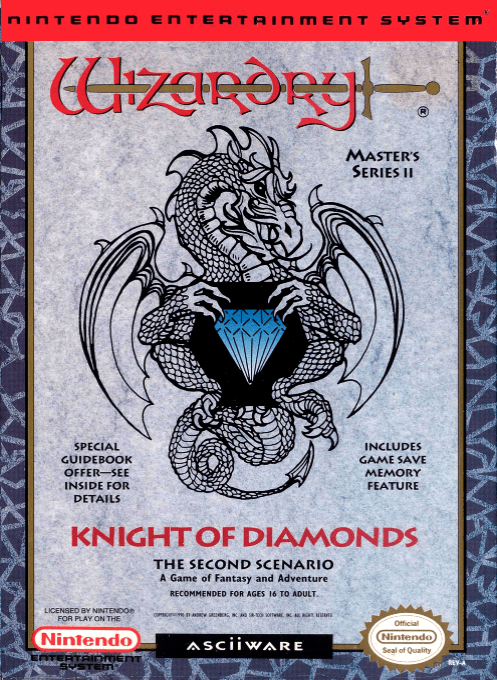 Wizardry : Knight of Diamonds, The Second Scenario - Nintendo Entertainment System