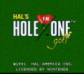 HAL's Hole in One Golf №3