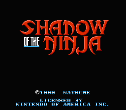 Shadow of the Ninja screenshot №1