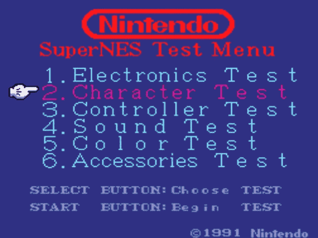 ZZZ:World Class Service Super Nintendo Tester